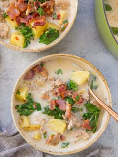 Healthy Dairy-Free Paleo Zuppa Toscana made on the stove top, in the Instant Pot, or Slow Cooker. An easy healthy soup recipe