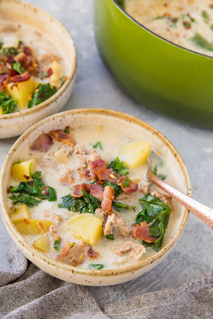 Healthy Dairy-Free Zuppa Toscana - paleo, whole30, filling and delicious.