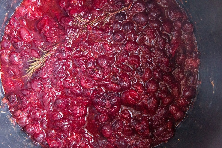 Mash the cranberry sauce until it reaches desired consistency