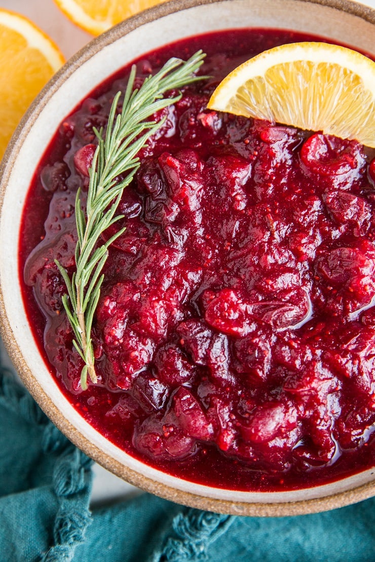 Easy Instant Pot Cranberry Sauce recipe with maple, ginger, orange zest and cinnamon. An amazing, easy method for making cranberry sauce