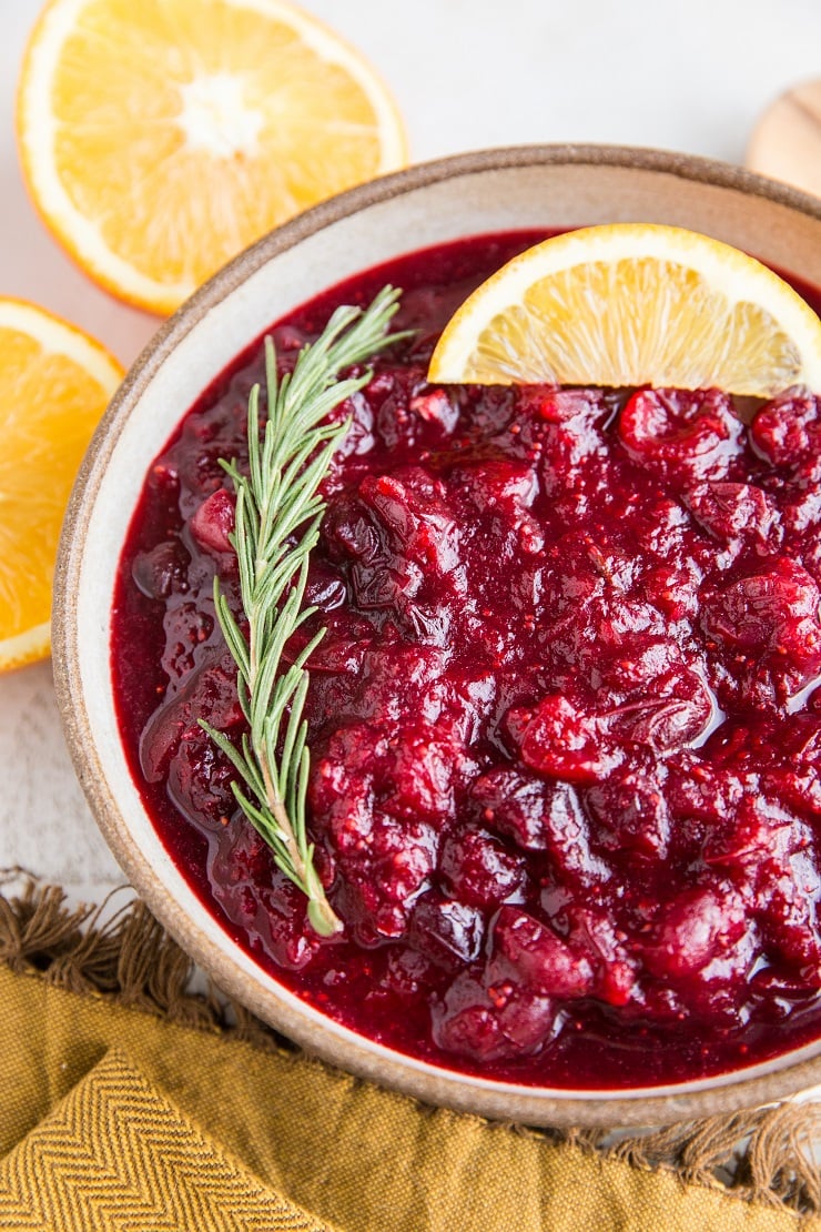 Instant Pot Maple Ginger Cranberry Sauce Recipe - a delicious, healthier cranberry sauce recipe