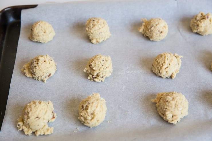 Scoop mounds of dough onto the baking sheet and bake