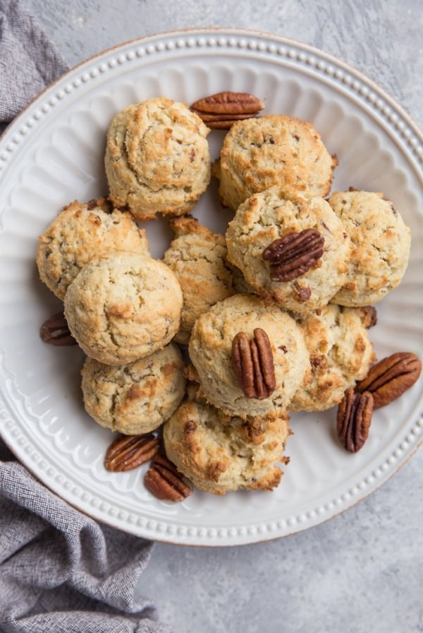 Keto Pecan Shortbread Cookies - grain-free, sugar-free, delicious buttery nutty cookies that are so easy to make and fun to share!