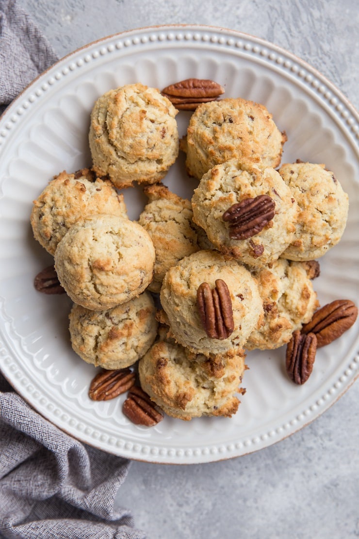 Keto Pecan Shortbread Cookies - grain-free, sugar-free, delicious buttery nutty cookies that are so easy to make and fun to share!