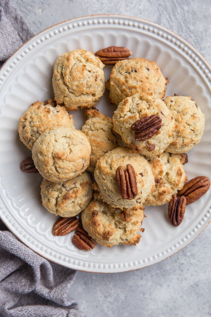 Keto Pecan Shortbread Cookies - grain-free, sugar-free, delicious buttery nutty cookies that are so easy to make and fun to share!