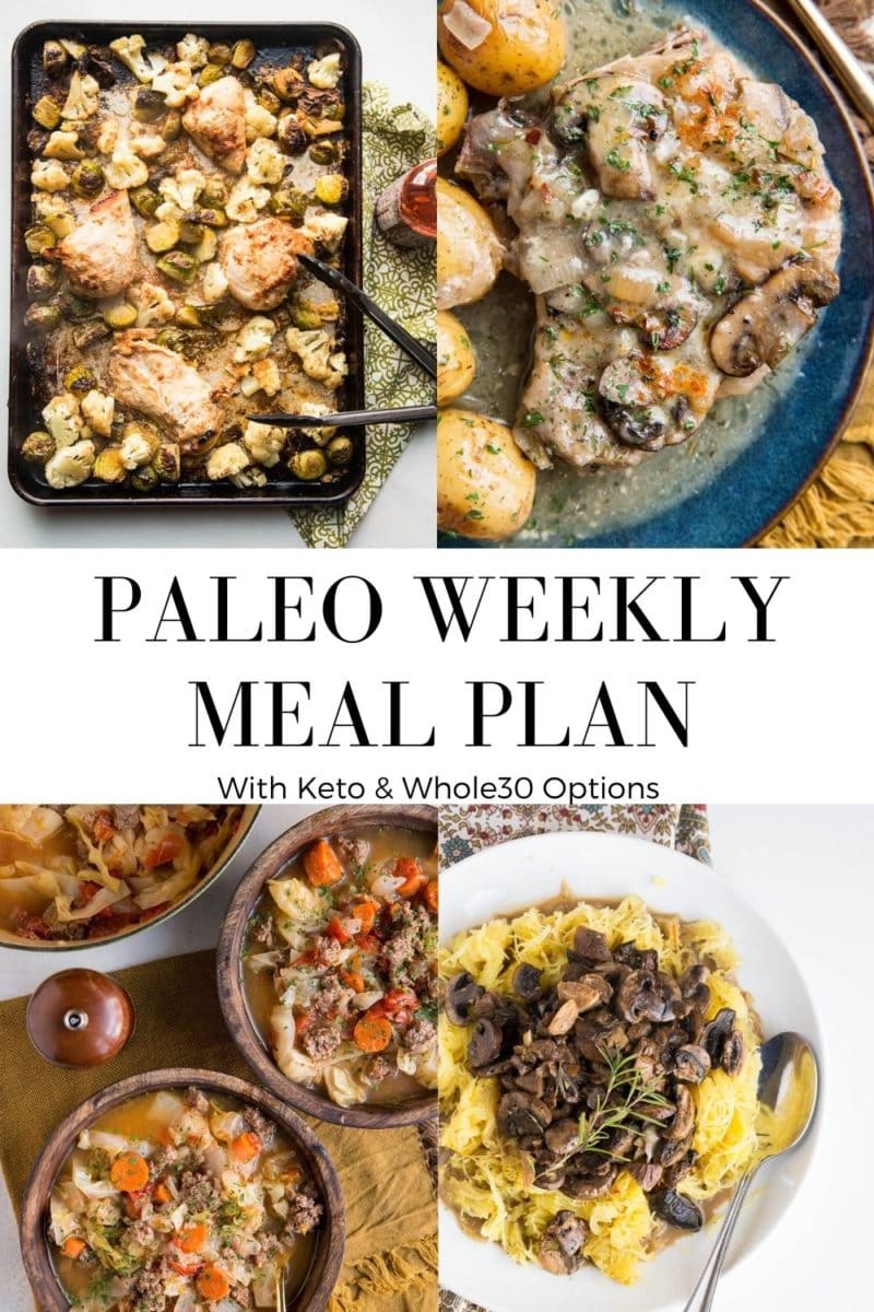 Paleo Weekly Meal Plan - an easy whole food centric meal plan that incorporates seasonal produce and plenty of protein for balanced meals.