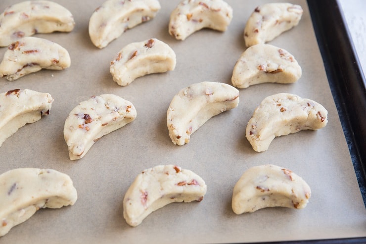 Make crescent shapes out of the dough