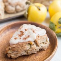 Vegan Apple Scones - gluten-free, dairy-free, delicious healthier scone recipe with an amazing maple cinnamon glaze. A lovely breakfast or snack!