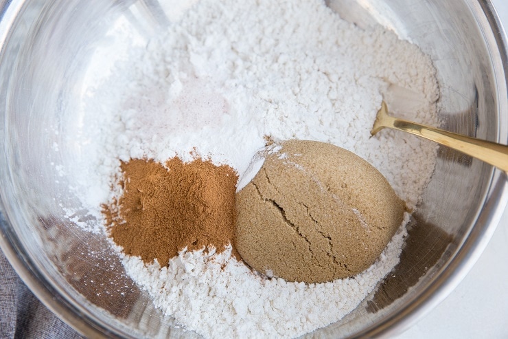 Mix together the dry ingredients for the apple scones