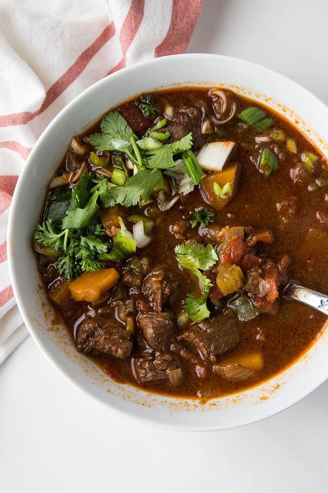 The Best Steak Chili Recipe! Instructions for slow cooker or Instant Pot