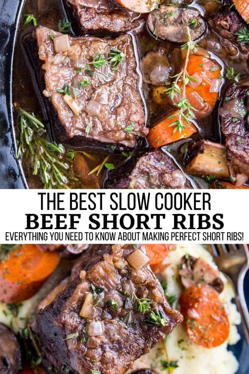 The Best Beef Short Ribs Recipe - braised short ribs made in a slow cooker. Everything you need to know about how to cook beef short ribs right here!