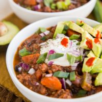 Slow Cooker Turkey Chili with Black Beans - an easy crock pot dinner recipe that is high protein, low-fat and marvelously delicious!