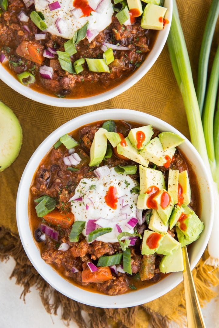 Crock Pot Turkey Chili with Black Beans - The Roasted Root