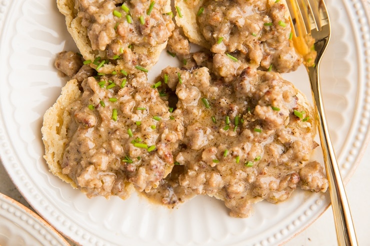 Gluten-Free Dairy-Free Biscuits and Gravy with a keto option