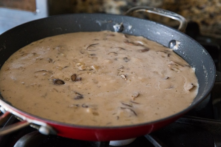 Pour in the coconut milk and flour and bring to a full boil
