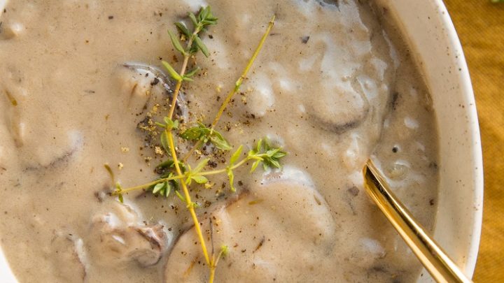 Dairy-Free Cream of Mushroom Soup - gluten-free, thick, rich and delicious. perfect for replacing canned cream of mushroom soup