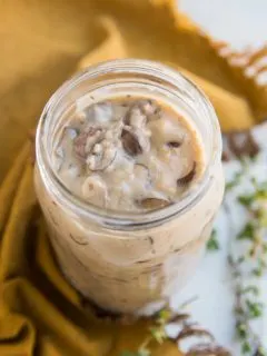 Dairy-Free Condensed Cream of Mushroom Soup - a perfect replacement for canned cream of mushroom soup that is dairy-free and gluten-free.