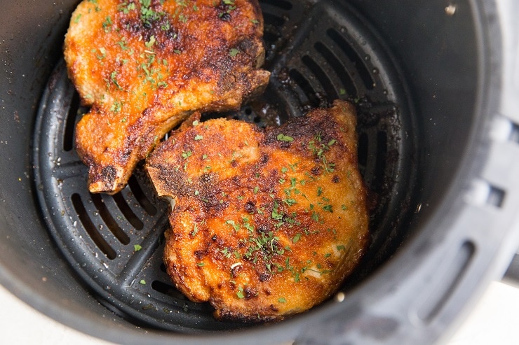 Quick and simple pork chops in the air fryer