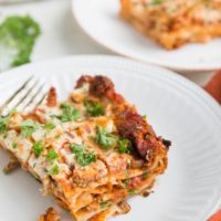 Dairy-Free Gluten-Free Lasagna - an easy lasagna recipe that is both gluten-free, dairy-free, AND delicious!