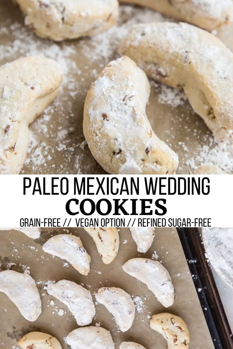 Paleo Mexican Wedding Cookies  made with six basic ingredients. Grain-free, refined sugar-free, includes a vegan option. An amazing Christmas cookie recipe