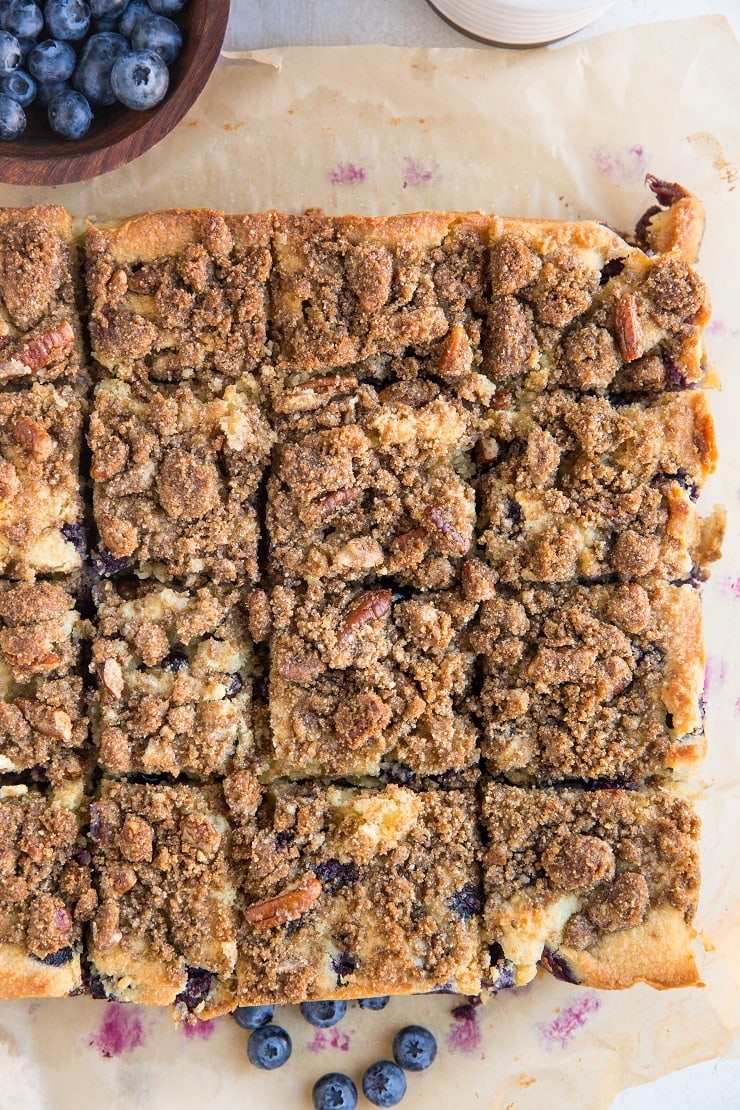 Slice and serve the coffee cake