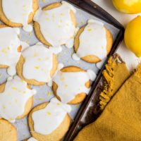 Glazed Keto Lemon Cookies that are soft, chewy, magically zesty, sugar-free and grain-free.