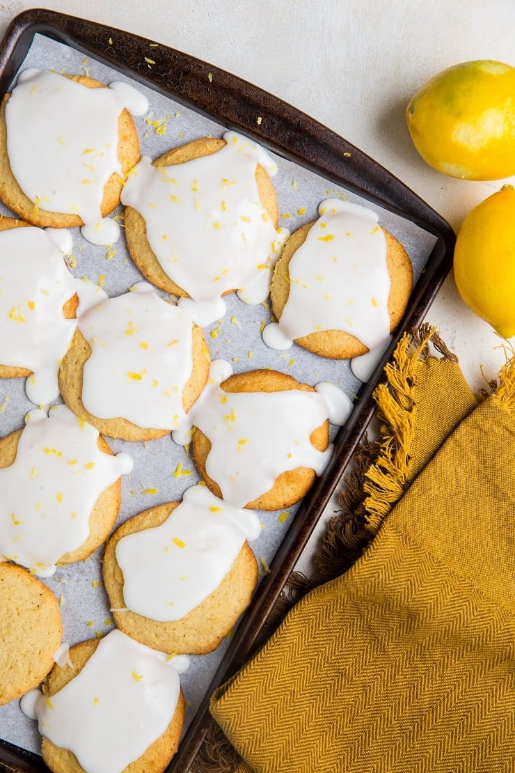Glazed Keto Lemon Cookies that are soft, chewy, magically zesty, sugar-free and grain-free.