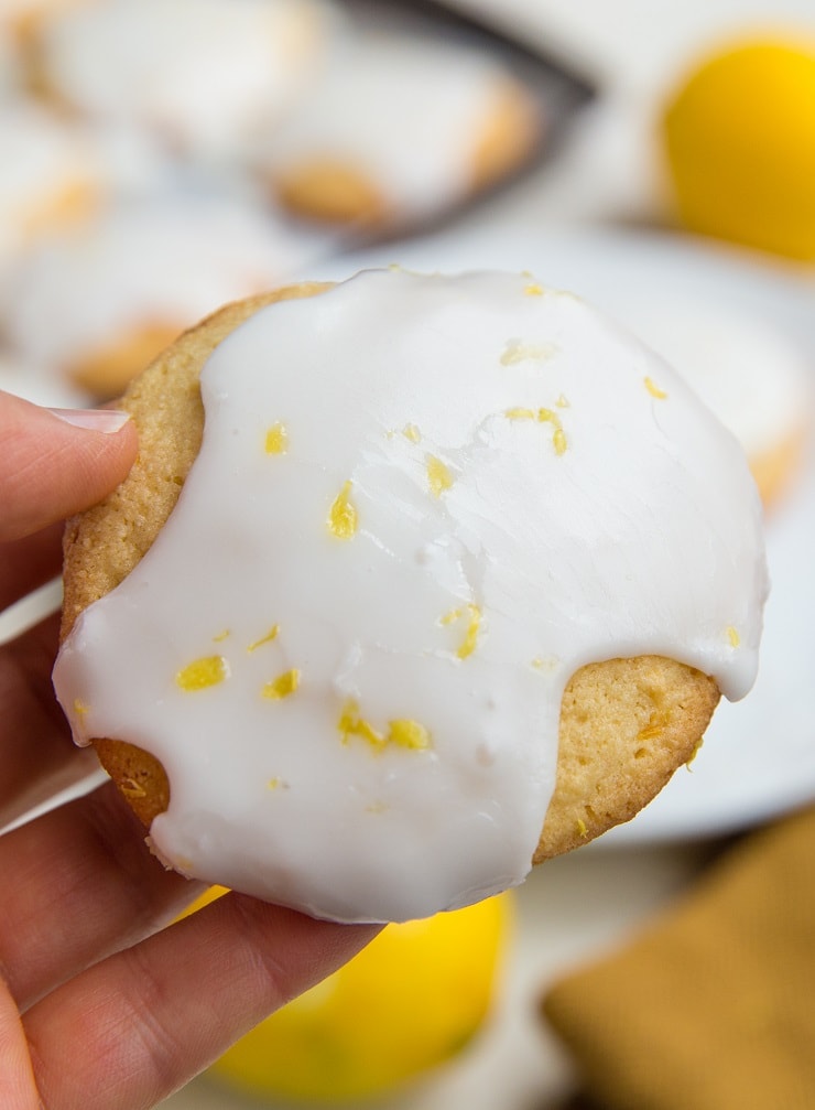 Keto Glazed Lemon Cookies - grain-free, sugar-free, chewy amazing lemon cookies that are low-carb