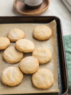 Low-Carb Sugar Cookies made with almond flour. Soft, chewy, easy to make!
