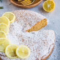 Grain-Free Lemon Rosemary Olive Oil Cake - dairy-free, refined sugar-free, plus a keto option. A healthier cake recipe that is rustic, citrusy and delicious