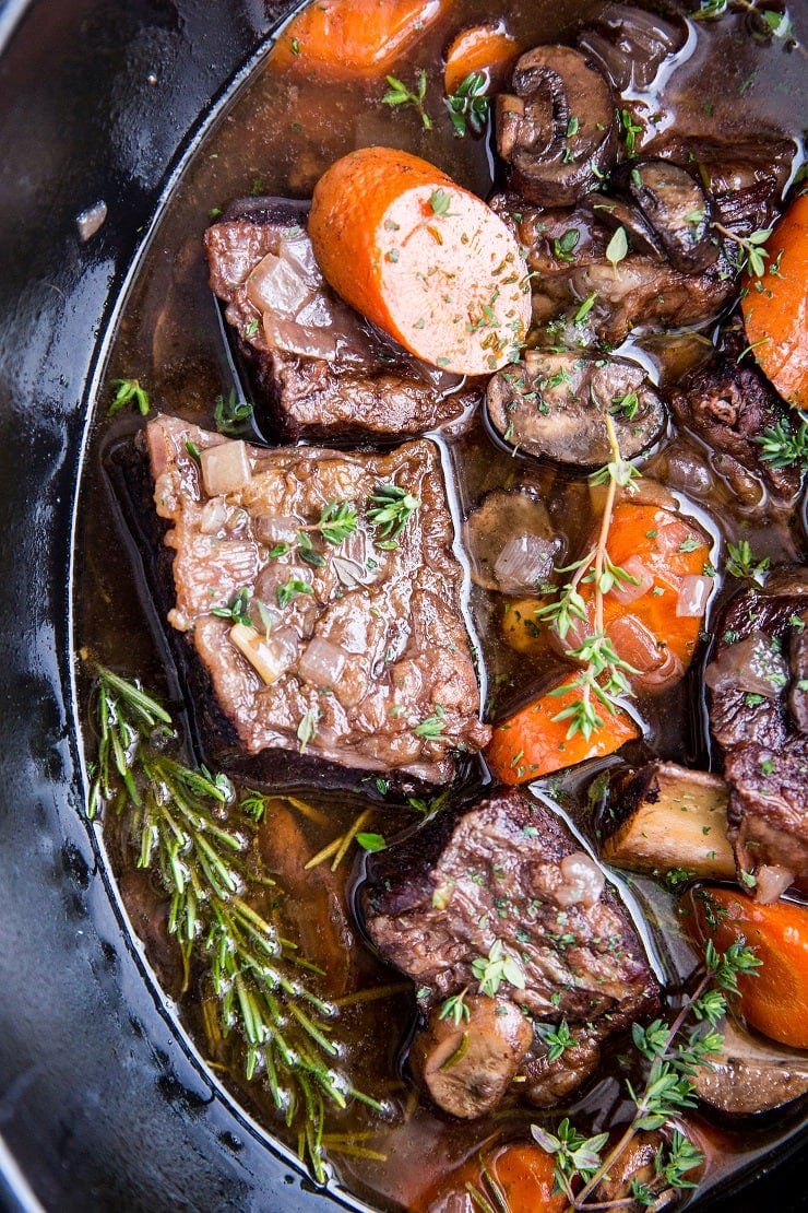 Slow Cooker Beef Short Ribs made with tart cherry juice for a rich, flavorful meal! So easy to prepare and incredibly delicious!