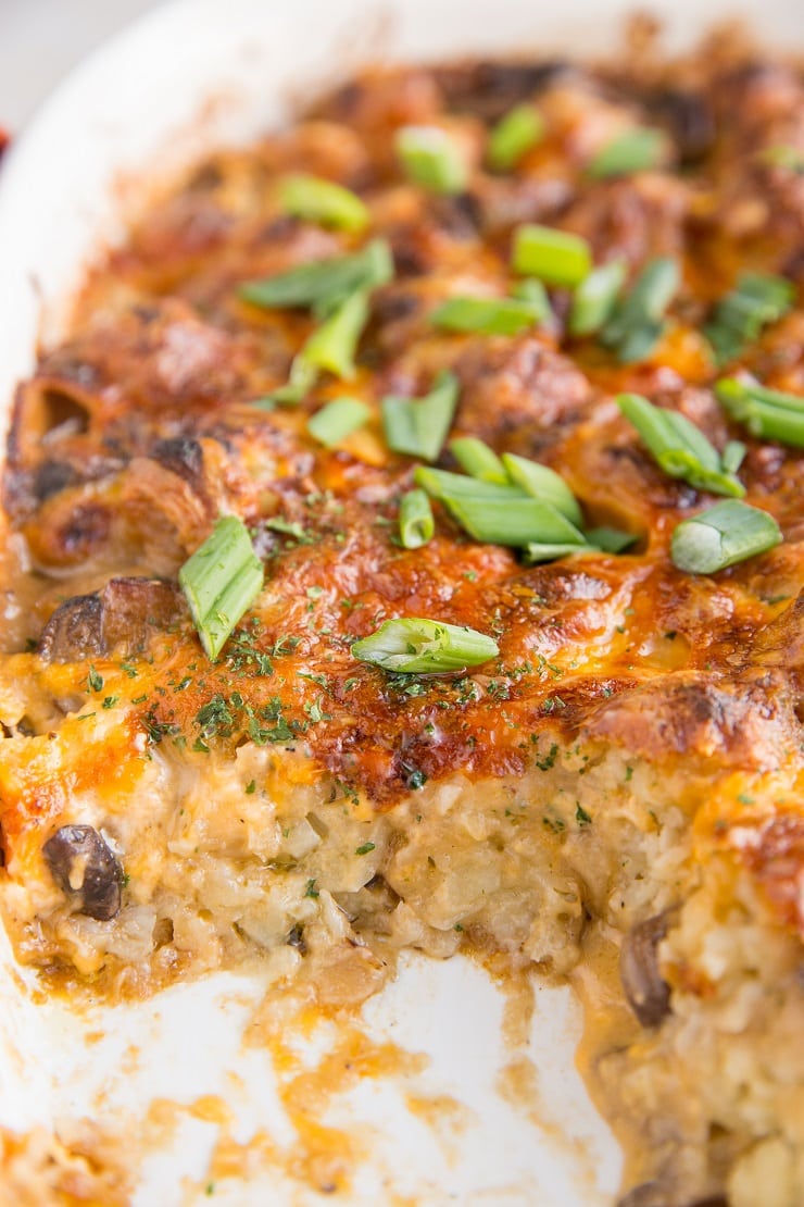 Dairy-Free Tater Tot Casserole - an insanely creamy and delicious casserole recipe