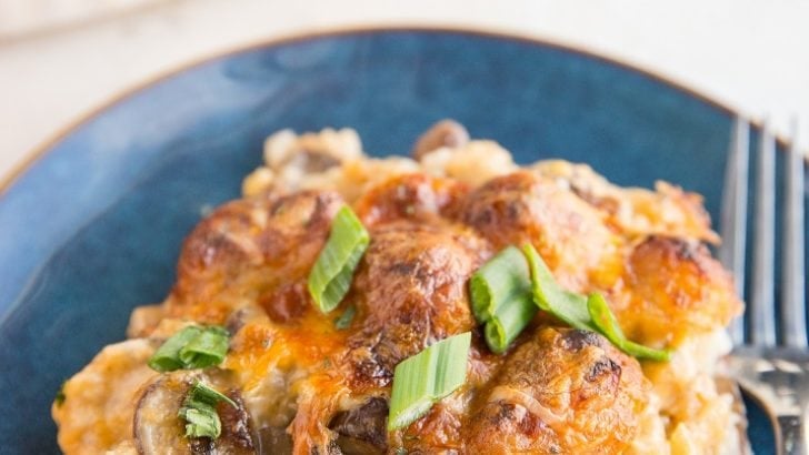 Amazing Tater Tot Casserole with a vegan option