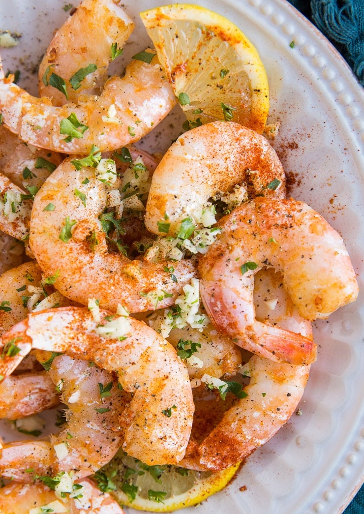 Quick and easy Lemon Garlic Air Fryer Shrimp