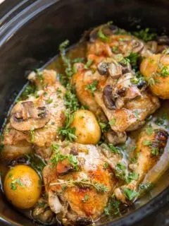 Crock Pot Creamy Mushroom Chicken with Potatoes