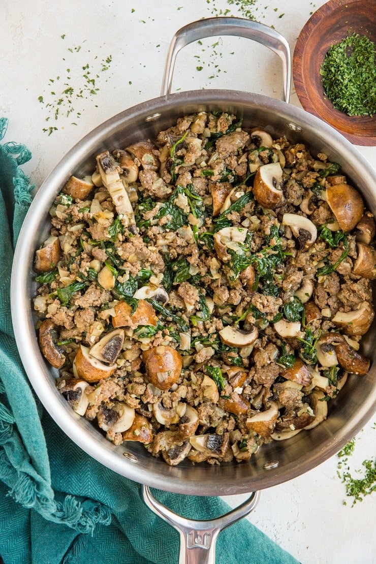 30-Minute Ground Beef and Mushroom Skillet