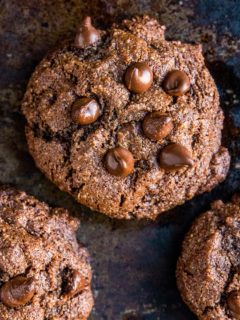 Keto Double Chocolate Chip Cookies - grain-free, sugar-free, low-carb cookie recipe