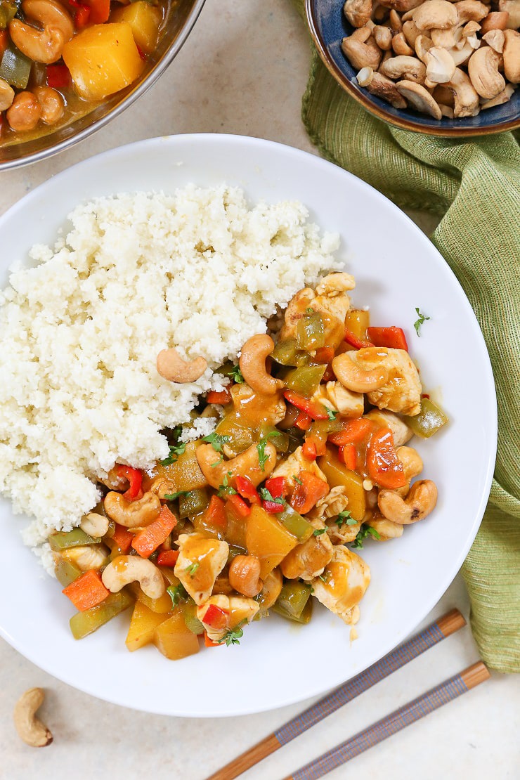 30-Minute Mango Cashew Chicken - paleo, gluten-free, soy-free, refined sugar-free and healthy.