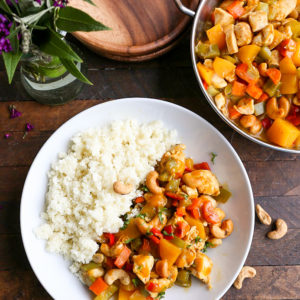 Paleo Mango Cashew Chicken - an easy dinner recipe requiring few ingredients and less than 40 minutes to make!