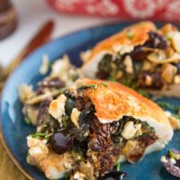 Mediterranean Stuffed Chicken Breasts with sun-dried tomatoes, spinach, feta, kalamata olives, artichoke hearts, and more.