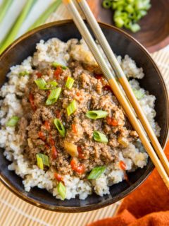 20-Minute Paleo Mongolian Ground Beef - soy-free, refined sugar-free, gluten-free, and loaded with flavor