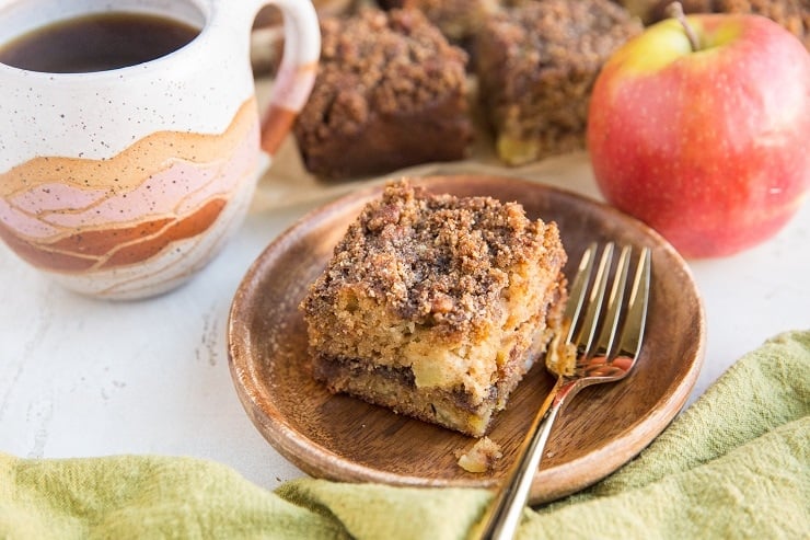 Paleo Apple Coffee Cake - gluten-free, refined sugar-free, dairy-free, moist, grain-free coffee cake recipe