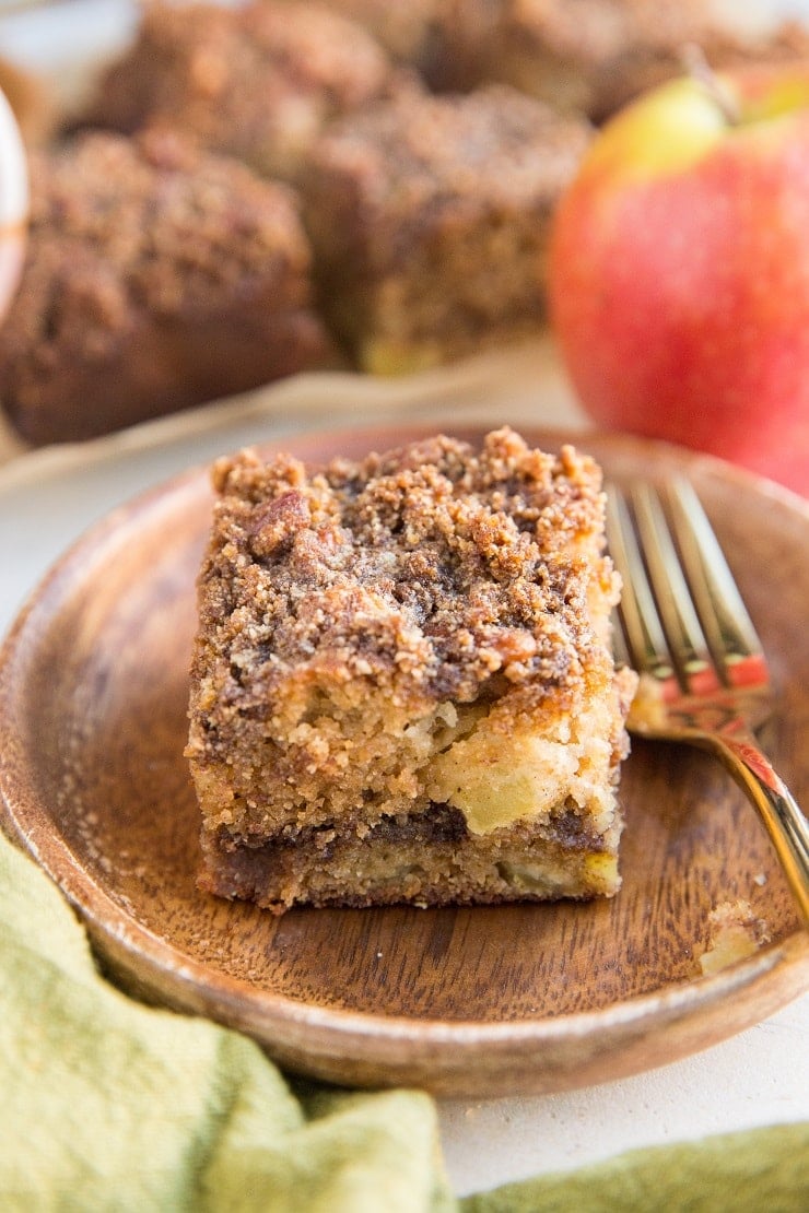 Paleo Apple Coffee Cake - grain-free, refined sugar-free, dairy-free, moist and delicious!