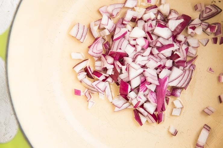 Sauté the onion in a pot