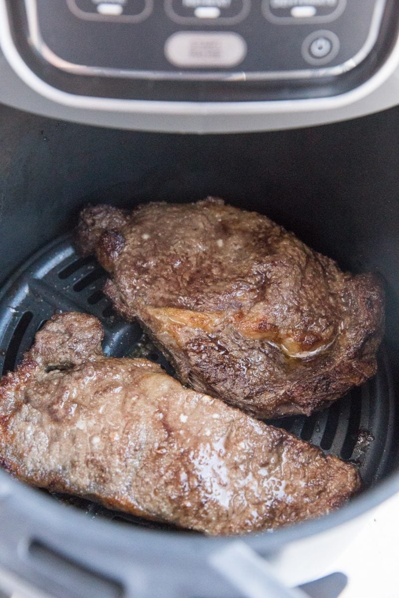 Steaks in an air fryer