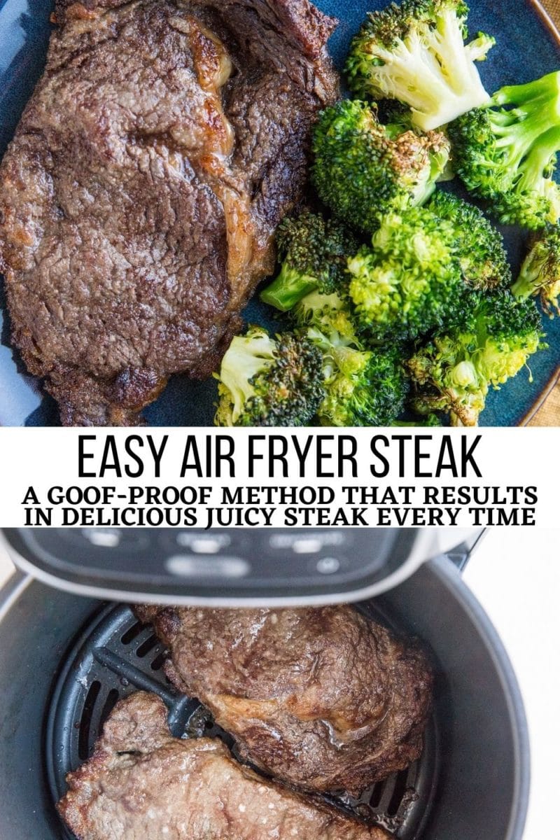 Collage for Pinterest for Air Fryer Steak