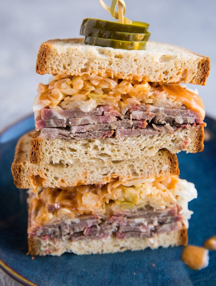 Homemade Rueben sandwich