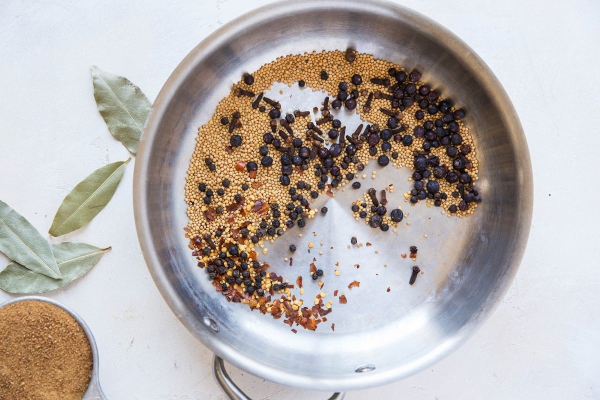 Toast the spices in a small skillet for a few minutes