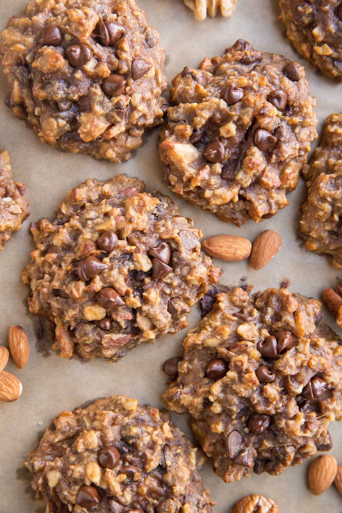 Close up shot of 3-ingredient banana cookies