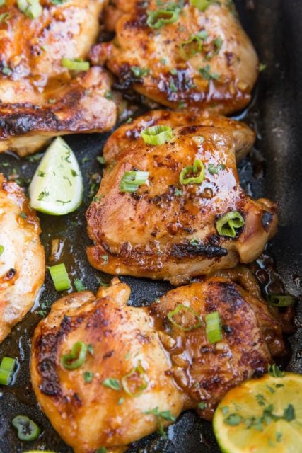 Asian Baked Boneless Chicken Thighs - The Roasted Root